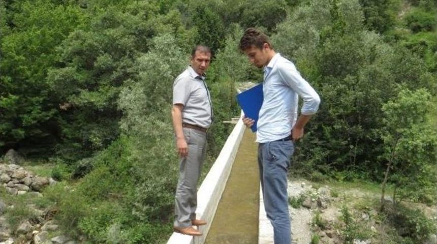 Kaymakam G&uuml;ney, Sulama Kanalı İnşaatını İnceledi