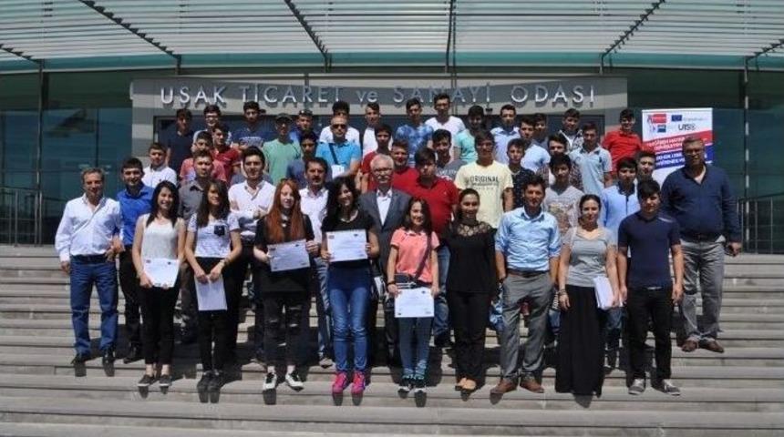 Uşaklı 60 &Ouml;ğrenci Almanya&rsquo;daki Mesleki Eğitim Kursunu Tamamladı