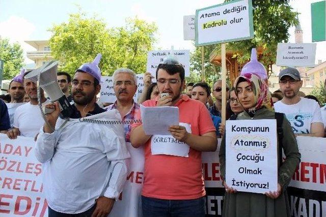 Bursa’da Atanamayan Öğretmenler ’delirdi’