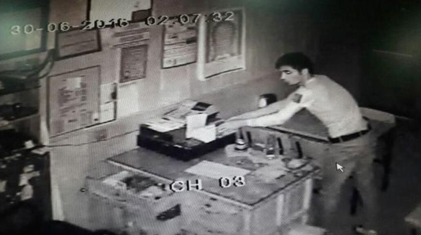 Hırsız, G&uuml;venlik Kamerasından Ka&ccedil;amadı