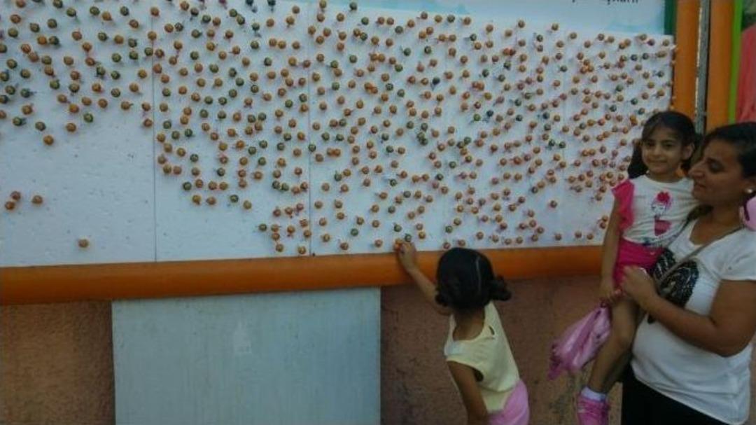 &Ccedil;ocukların Bayram Şekeri Reklam Panolarında