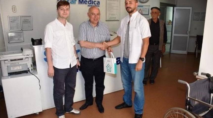 S&uuml;leymanpaşa Belediye Başkanı Eşkinat, Hastane &Ccedil;alışanlarıyla Bayramlaştı