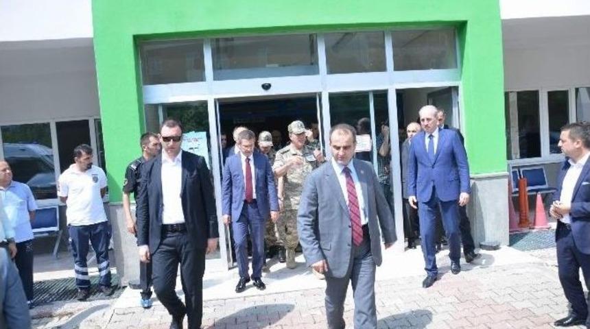 Helikopter Kazasında Yaralananları Hastanede Ziyaret Ettiler