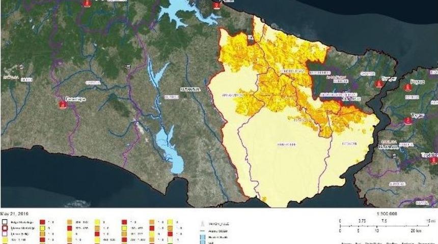Orman Ve Su İşleri Bakanlığı İstanbul Ormanlarının Yangın Risk Haritasını &Ccedil;ıkardı