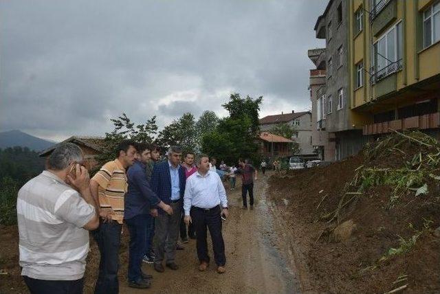 Başkan Anlayan Selden Zarar Gören Yerlerde İncelemelerde Bulundu