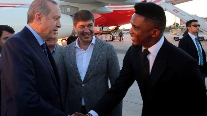 Eto&rsquo;o Da Erdoğan&rsquo;ı Karşılamaya Geldi