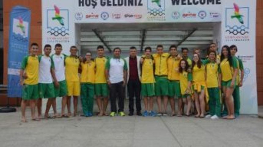 D&uuml;nya Okul Sporları Olimpiyatlarına Katılacak Olan Brezilya Kafilesi Trabzon&rsquo;a Geldi