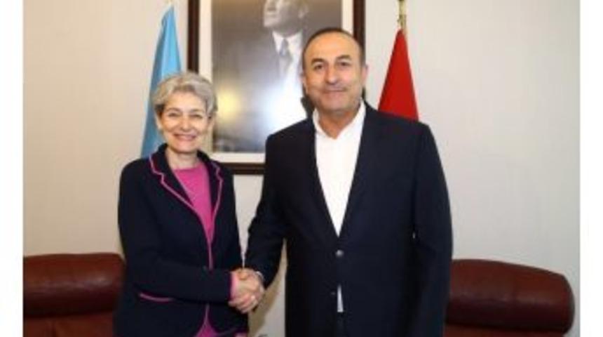 Dışişleri Bakanı &Ccedil;avuşoğlu, Unesco Genel Direkt&ouml;r&uuml; Bokova&rsquo;yı Kabul Etti