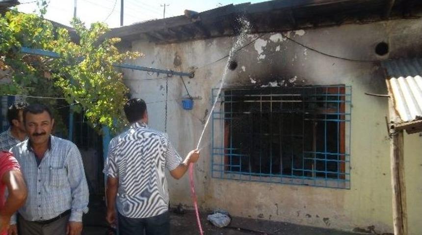 Ceylanpınar&rsquo;da Bir Ev Tamamen K&uuml;l Oldu