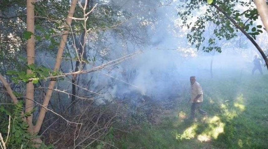 Darende İl&ccedil;esinde Anız Yangını Korkuttu