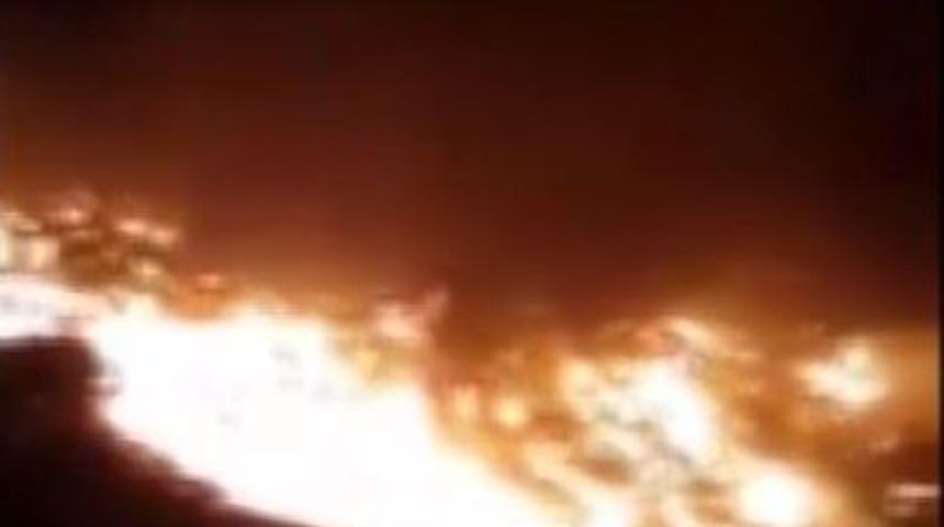 Didim’de Katı Atık Depolama Tesisinde Yangın