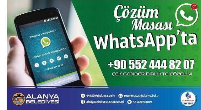 Alanya Belediyesi’nden ‘whatsapp Çağrı Hattı’