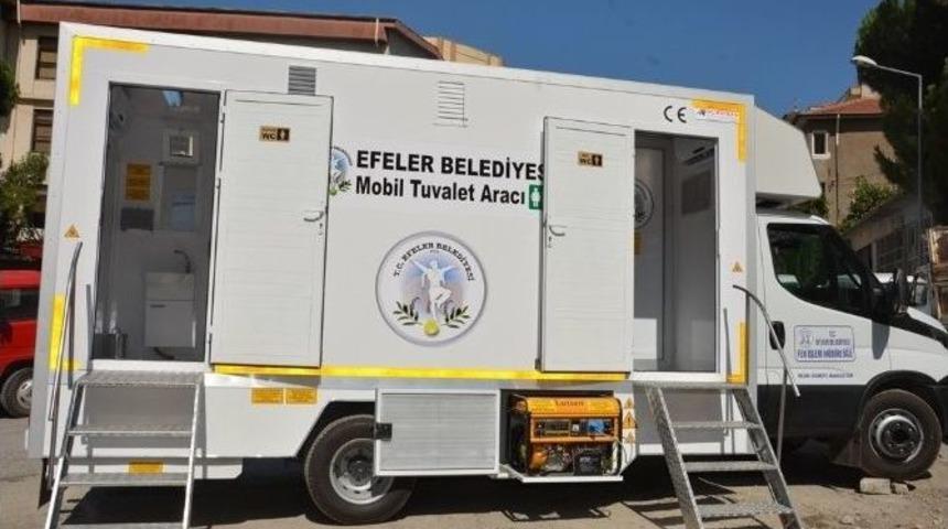 Efeler Belediyesi&rsquo;nden Seyyar Tuvalet Hizmeti