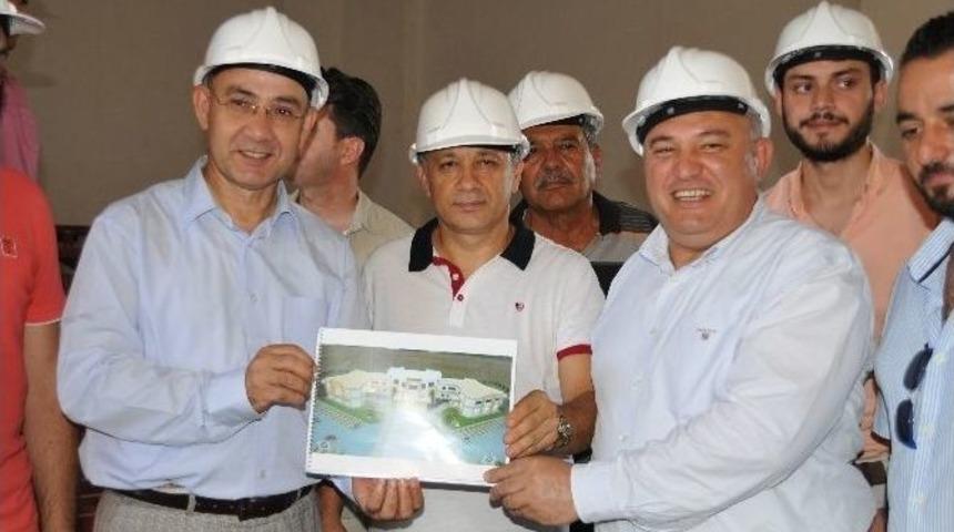 Alk&uuml; Rekt&ouml;r&uuml; Pınarbaşı Altso Turizm Meslek Y&uuml;ksekokulu İnşaatını İnceledi