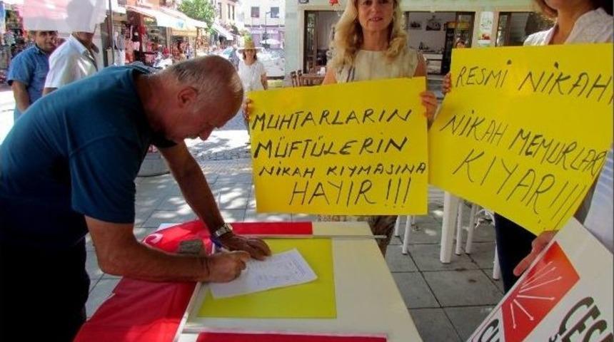 Nikah Yetkisine Karşı İmza Kampanyası