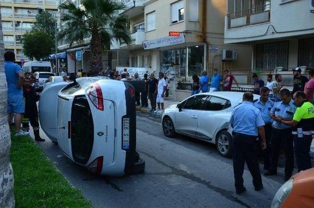 Kazada Yan Yatan Araci Görenler Şaşkına Döndü