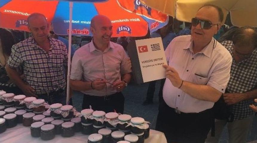 Yunan Turistlere Seferihisar Esnafı Veresiye Defteri A&ccedil;tı