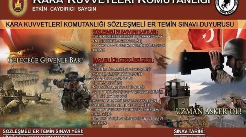 S&ouml;zleşmeli Er Ve Erbaş Başvurusu İ&ccedil;in Gereken Koşullar A&ccedil;ıklandı