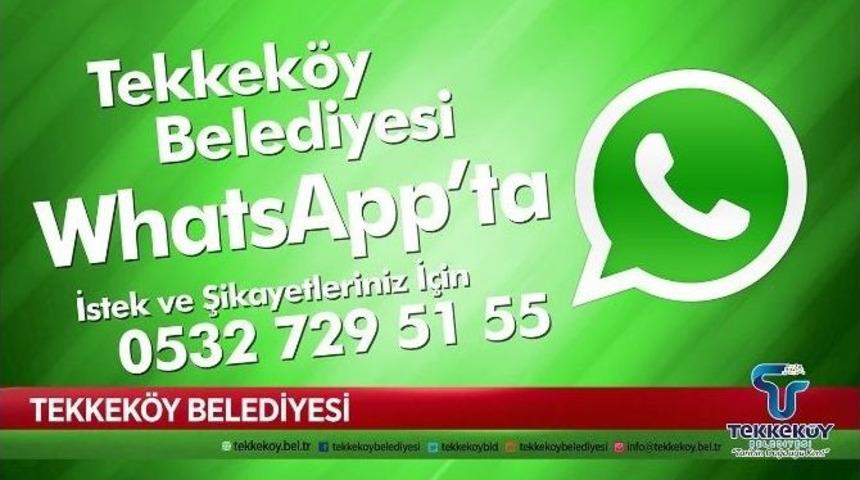 Tekkek&ouml;y Belediyesi Whatsapp&rsquo;ta