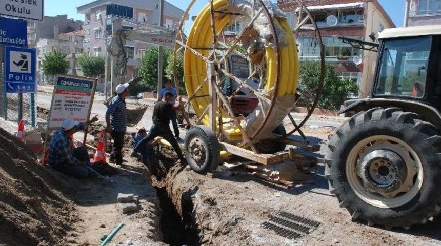 Bayrami&ccedil;&rsquo;te Doğalgaz Hat &Ccedil;ekme &Ccedil;alışmaları