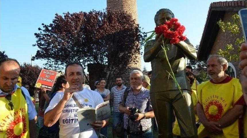 Eğitim-sen Tarafından Başlatılan Y&uuml;r&uuml;y&uuml;ş Kolu Eskişehir&rsquo;e Geldi