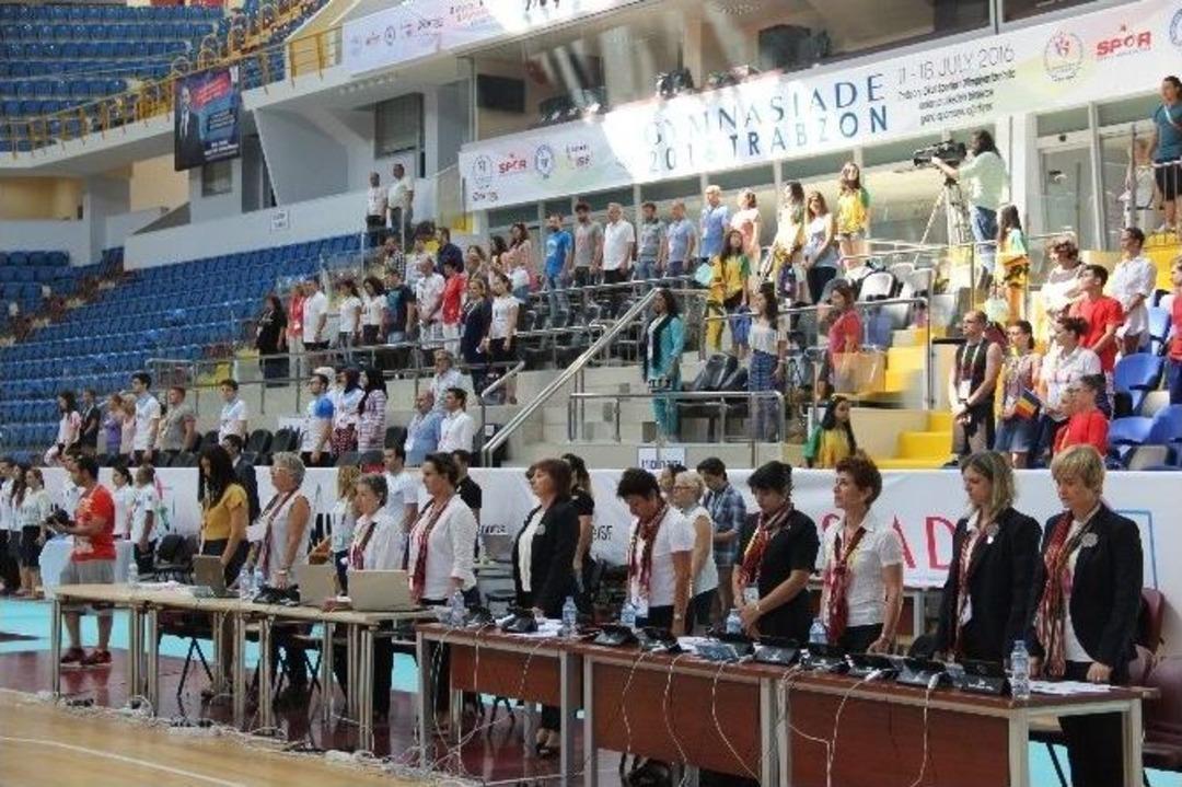 Gymnasiade&rsquo;de Fransa İ&ccedil;in Saygı Duruşu