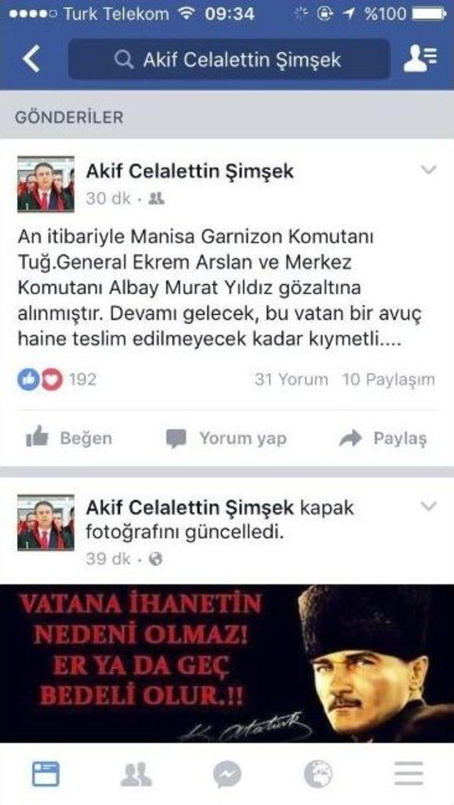 Manisa’da İki Komutan Gözaltında