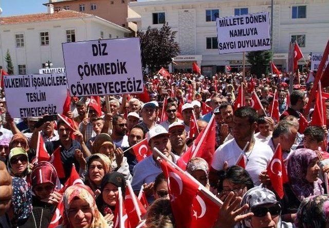 Yozgat’ta Demokrasiye Sahip Çıkma Mitingi Düzenlendi