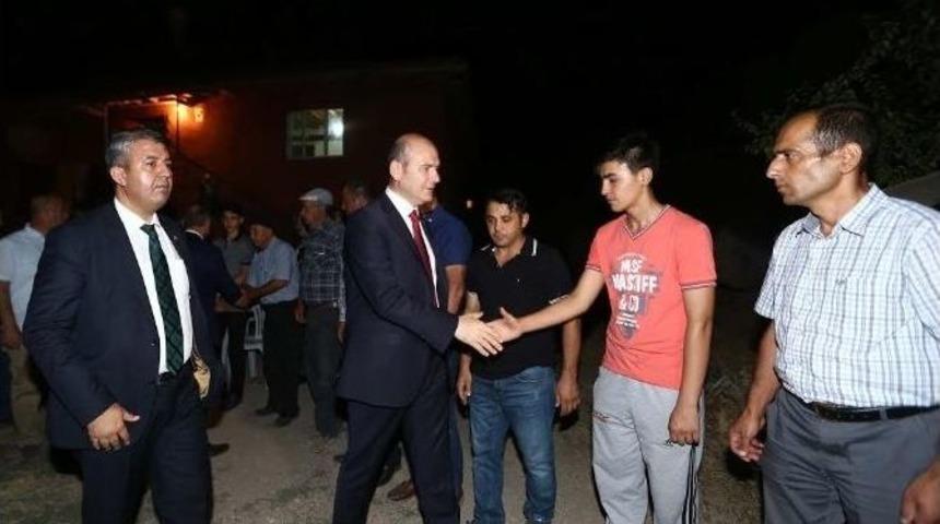 Bakan Soylu’dan Şehit Ailelerine Taziye Ziyareti