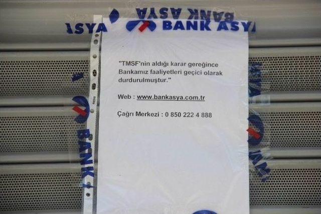 Bank Asya’nın Şubeleri Kapatıldı