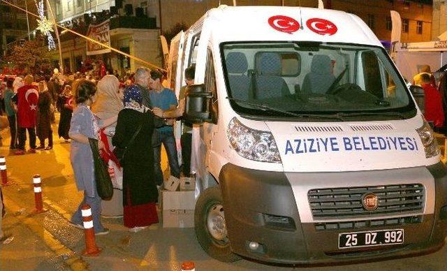 Aziziye’den Demokrasiye Destek, Hainlere Lanet…