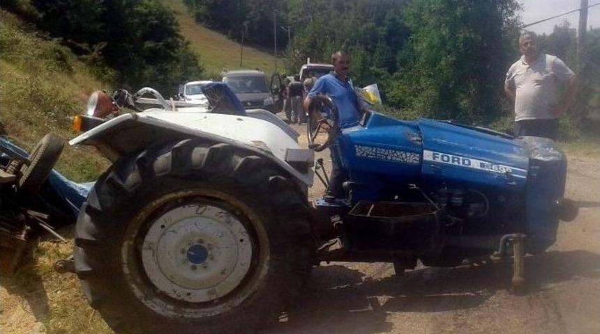 Samsun&rsquo;da Trakt&ouml;r Devrildi: 2 Yaralı