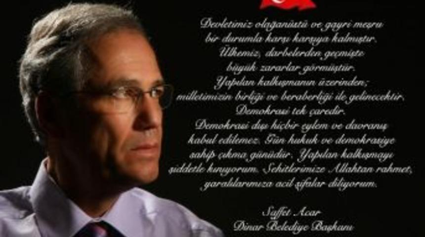 Başkan Acar Darbe Girişimini Kınadı