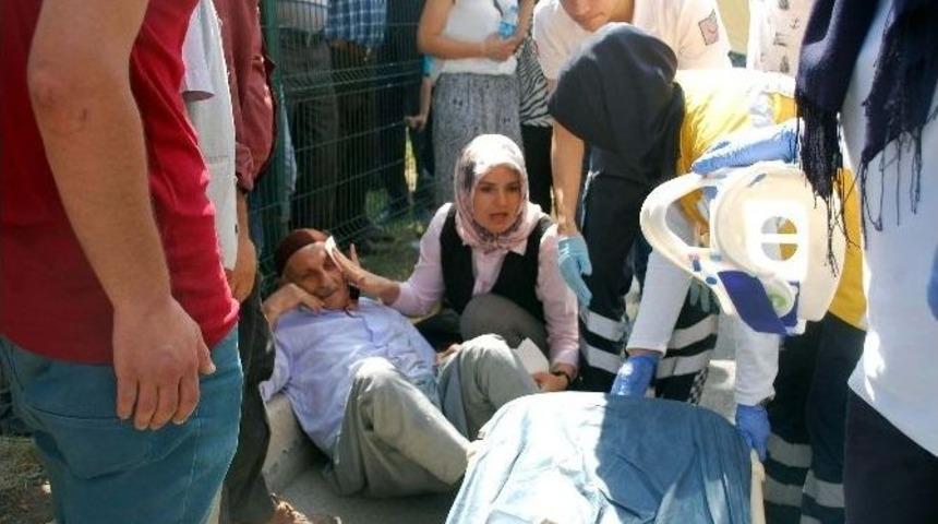 Yaralı Adama İlk M&uuml;dahale Yoldan Ge&ccedil;en Att&rsquo;den Geldi