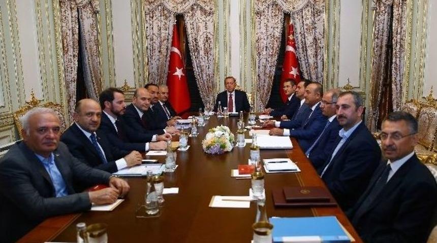 Cumhurbaşakanı Erdoğan Mabeyn K&ouml;şk&uuml;&rsquo;nde Başbakan Yıldırım İle G&ouml;r&uuml;şt&uuml;