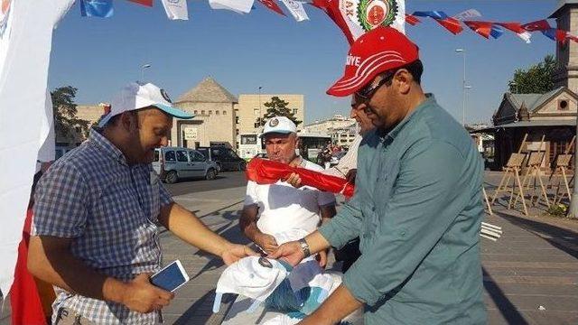 Hak-iş Kayseri İl Temsilciliği ‘milli İrade Ve Demokrasi Çadırı’ Kurdu