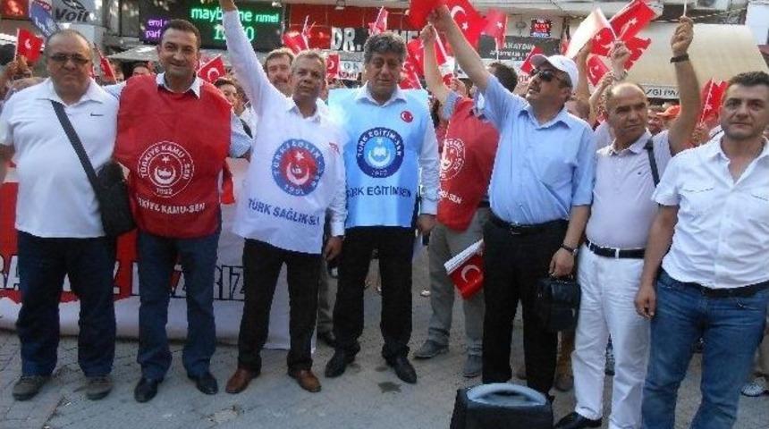 T&uuml;rkiye Kamu-sen Eskişehir İl Temsilciliği&rsquo;nden Demokrasi Y&uuml;r&uuml;y&uuml;ş&uuml;