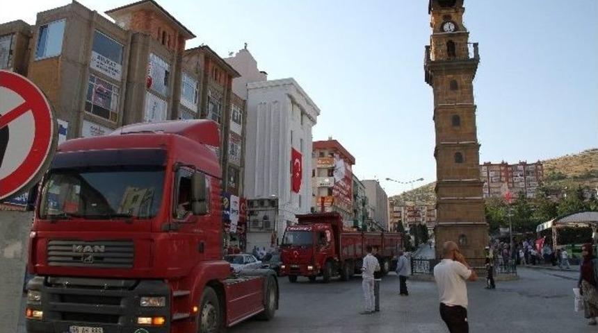 Yozgat&rsquo;ta Şof&ouml;rlerden Darbe Protestosu