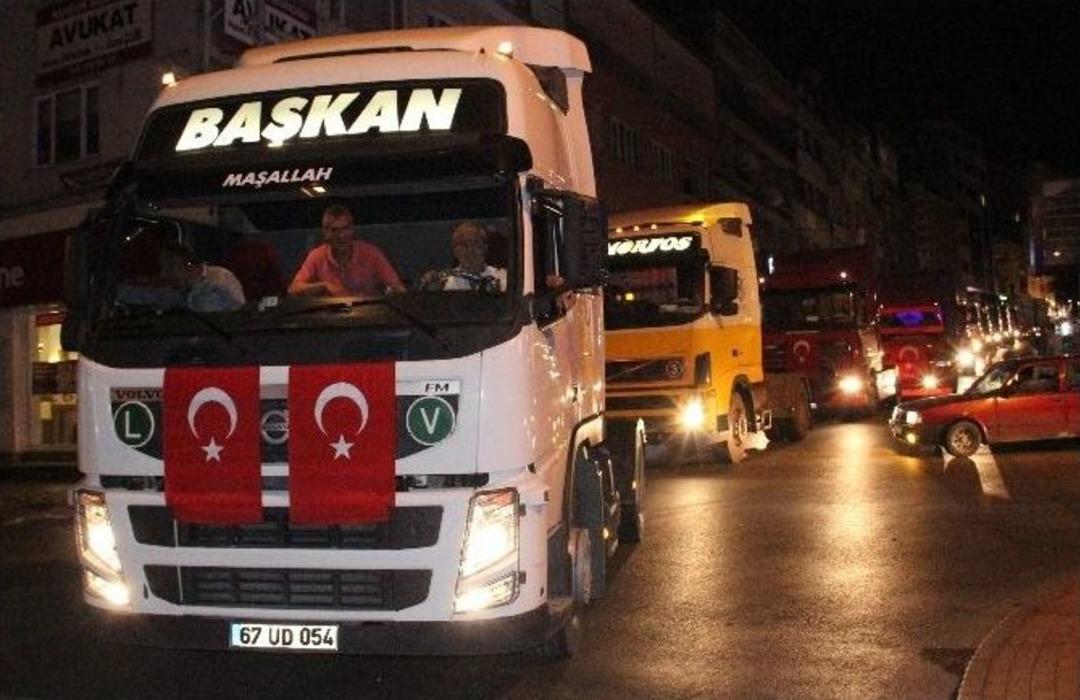 Zonguldak&rsquo;ta Tır&rsquo;lar Demokrasi N&ouml;betine Başladı