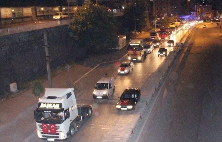 Zonguldak’ta Tır’lar Demokrasi Nöbetine Başladı G3