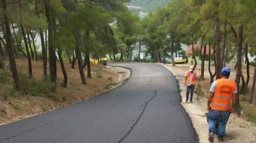 Kanyon Yolu Asfaltlanıyor