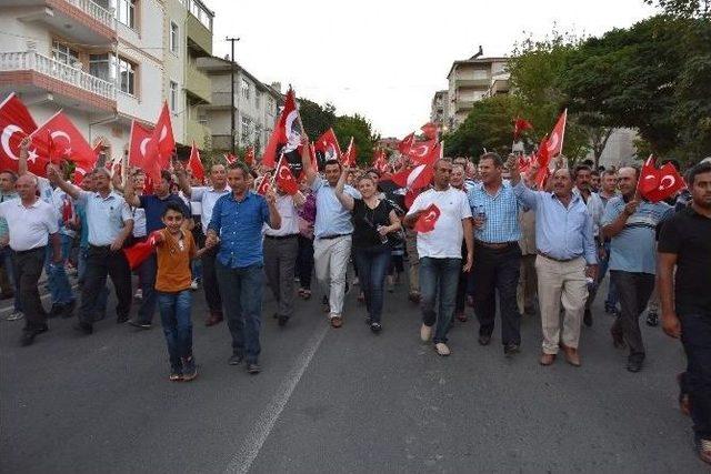 Malkara’da Birlik Ve Beraberlik Yürüyüşü Yapıldı