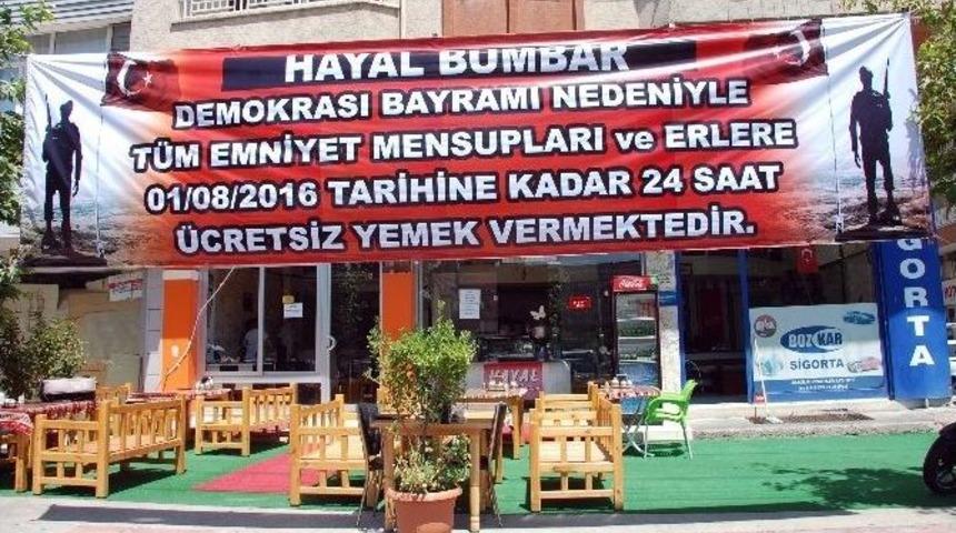 Adıyamanlı Esnaftan, Polis Ve Askere &Uuml;cretsiz Yemek