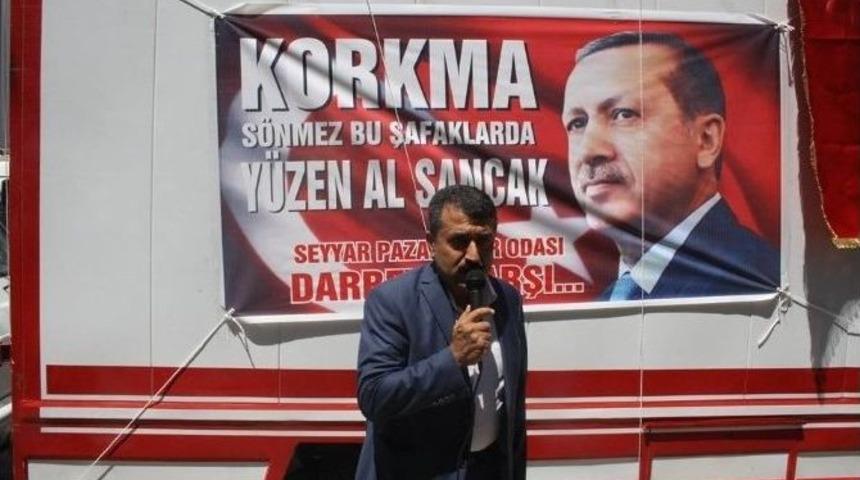 Pazarcı Esnafından Darbe Girişimine Tepki