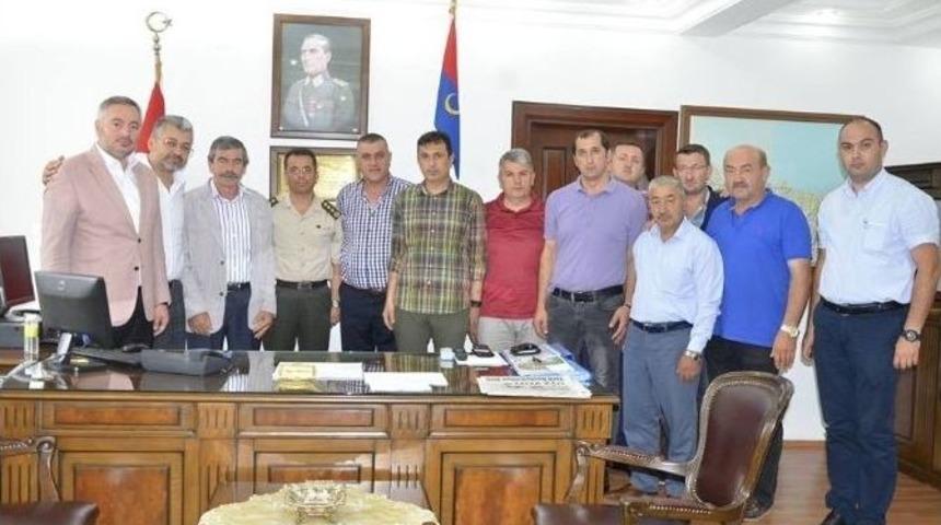 Başkan Feyzi’den Albay Sarıkaya’ya Ziyaret