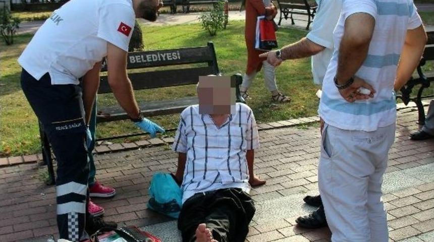 Alkol Alan Şahıs Parkta D&uuml;ş&uuml;p Kaldı