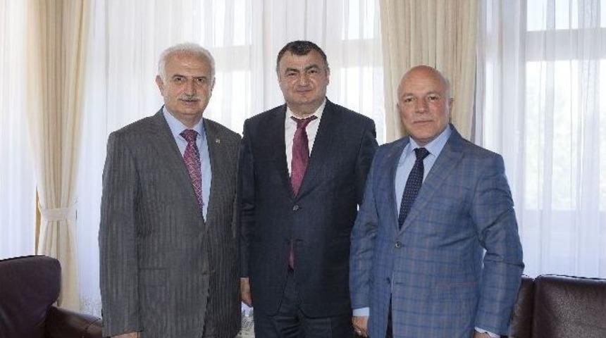 D&uuml;nya Ahıska T&uuml;rkleri Başkanı Ziyatdin Kassanov Atat&uuml;rk &Uuml;niversitesi&rsquo;nde