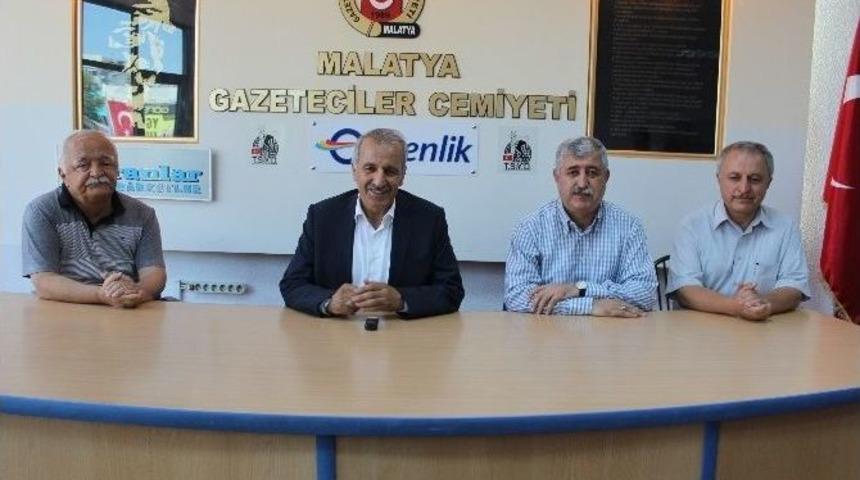 Ak Parti Malatya Milletvekili Mustafa Şahin, Gazeteciler Cemiyeti Ziyaret Etti.