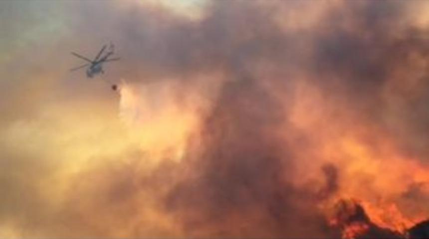 İzmir&rsquo;de Askeri Alanda Yangın