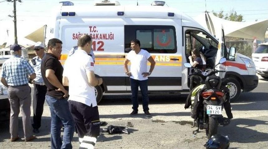 Takla Atan Motosikletten Yara Almadan Kurtuldu